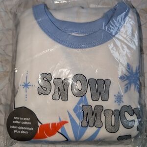 🆕 Baby GAP Olaf Frozen Snow Much Fun Disney White Blue PJs Pajamas Set 12 18 2T